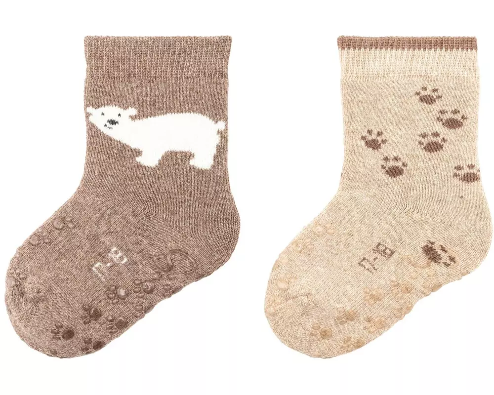 Sterntaler Antirutsch-Socken 2er Set Eisbär Beige Gr. 21/22