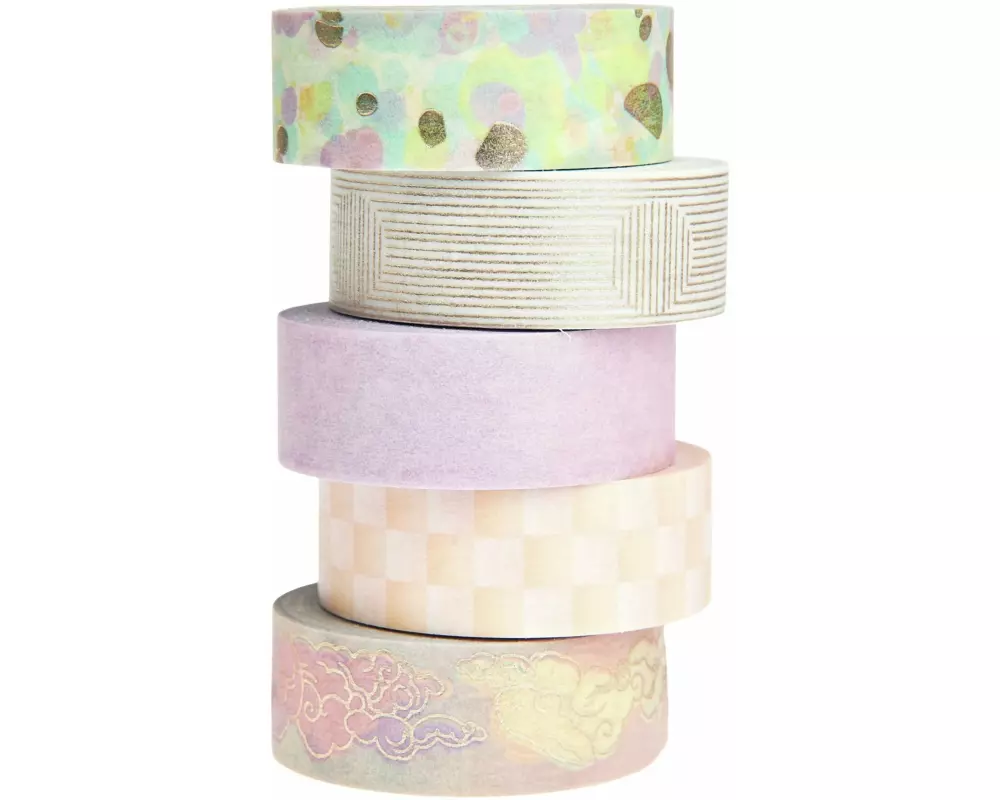Rico Design Washi Tape Set Himmel Mehrfarbig, 5 Stück