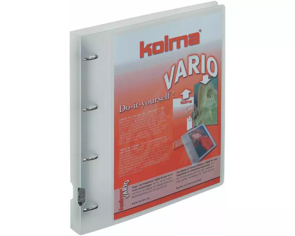 Kolma Ringbuch Vario A4 XL KolmaFlex 2 cm, Transparent