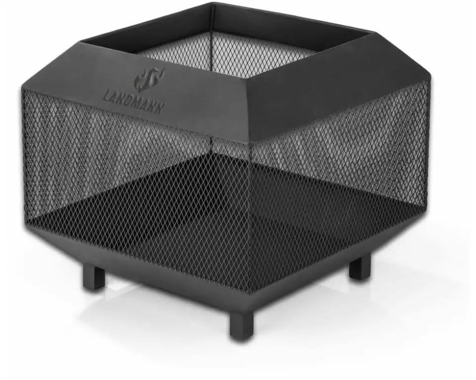 Landmann Feuerkorb 44 x 44 cm, Heizstrahler – Schwarz