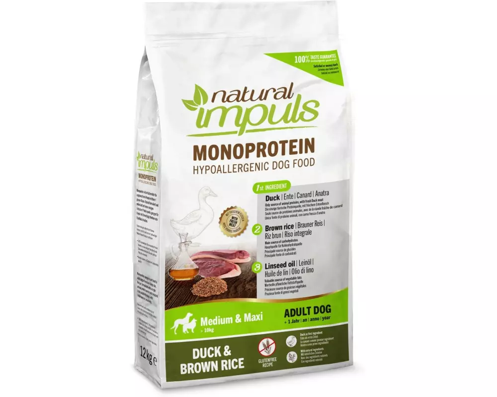 Natural Impuls Trockenfutter Adult Med/Max Ente 12 kg