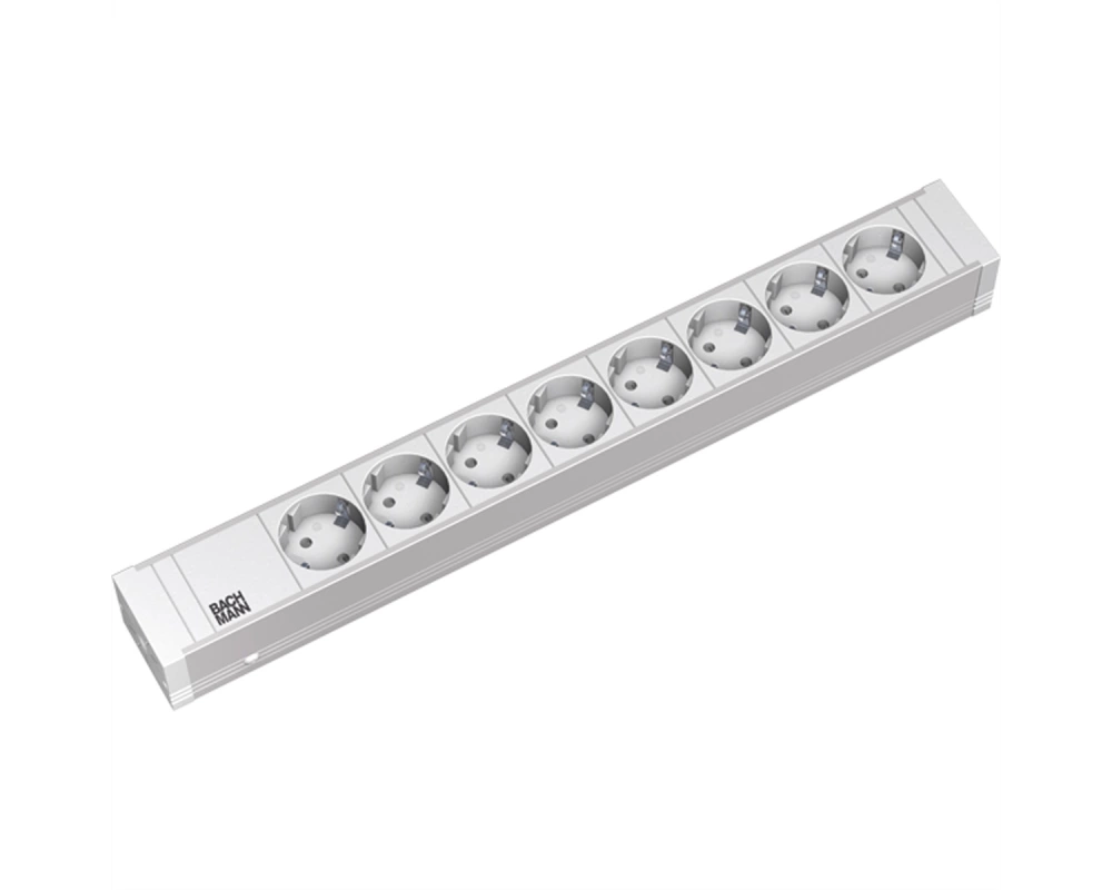 BACHMANN 19" 1,5HE 8xCEE7/3 ws Strom 2,0m CEE7/7