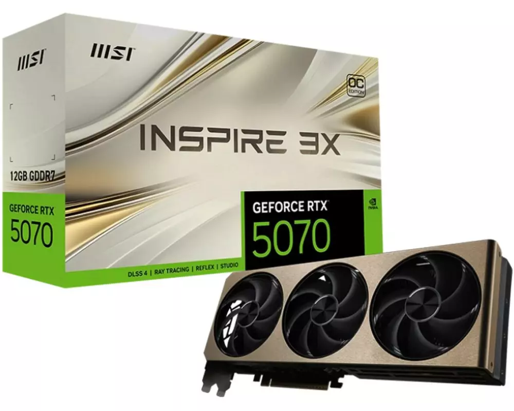 MSI Grafikkarte GeForce RTX 5070 12G INSPIRE 3X OC