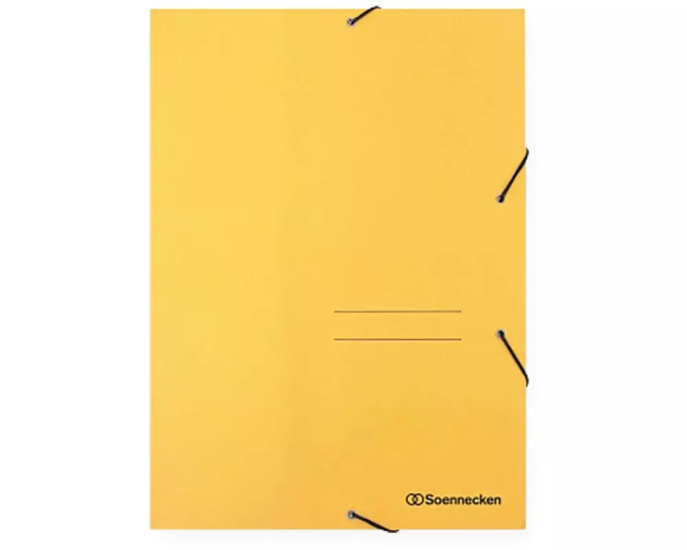 Soennecken Gummibandmappe A4, Gelb, 3 Klappen