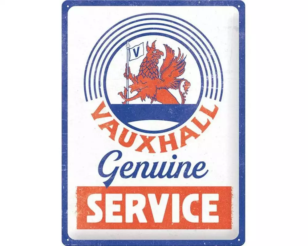 Nostalgic Art Schild Vauxhall-Genuine Service 30 x 40 cm, Metall