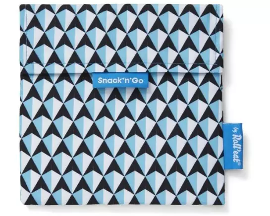Roll'eat Lunchbeutel SnacknGo-Tiles 18 cm x 18 cm, Blau