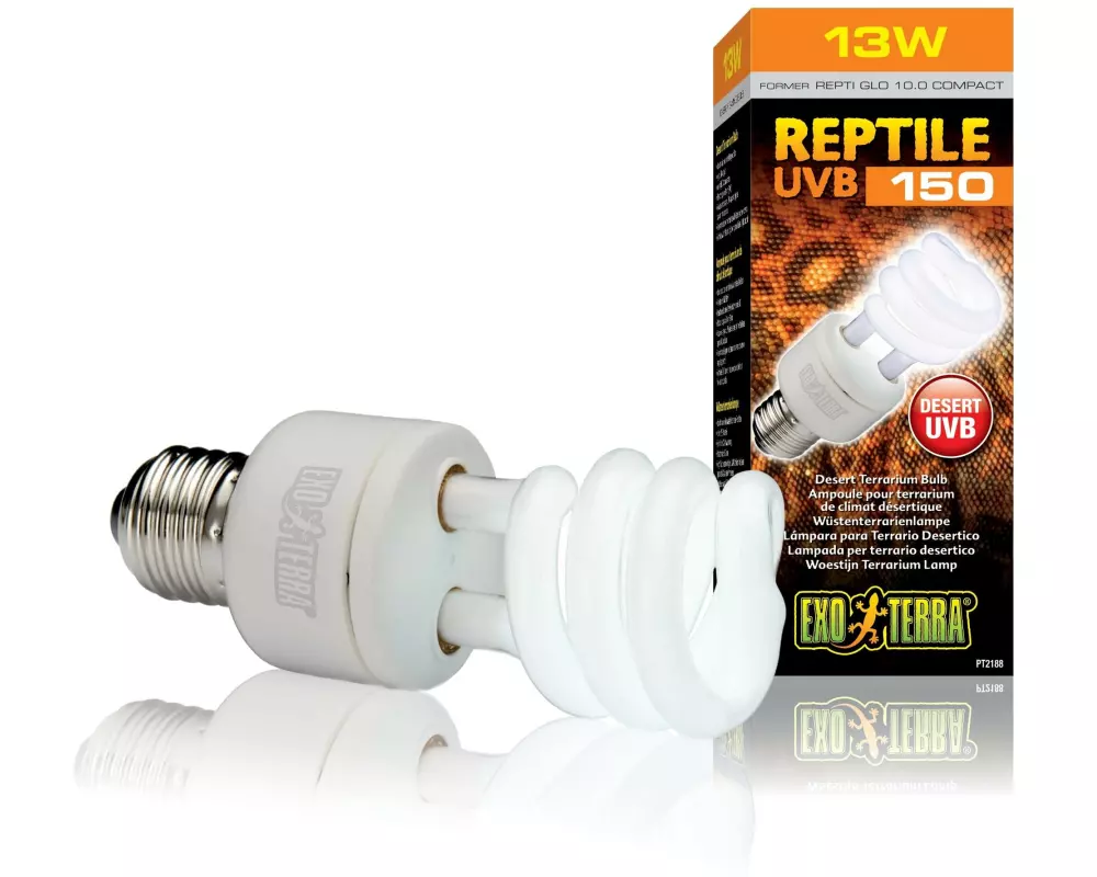 Exo Terra Terrarienlampe Reptile UVB150 E27, 13W, 15.4 cm