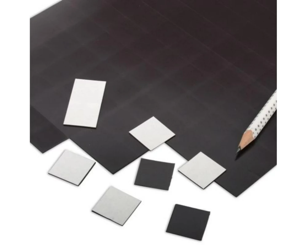 Berec Magnetplättchen 1 x 1 cm 100 Stück, Weiss-Schwarz
