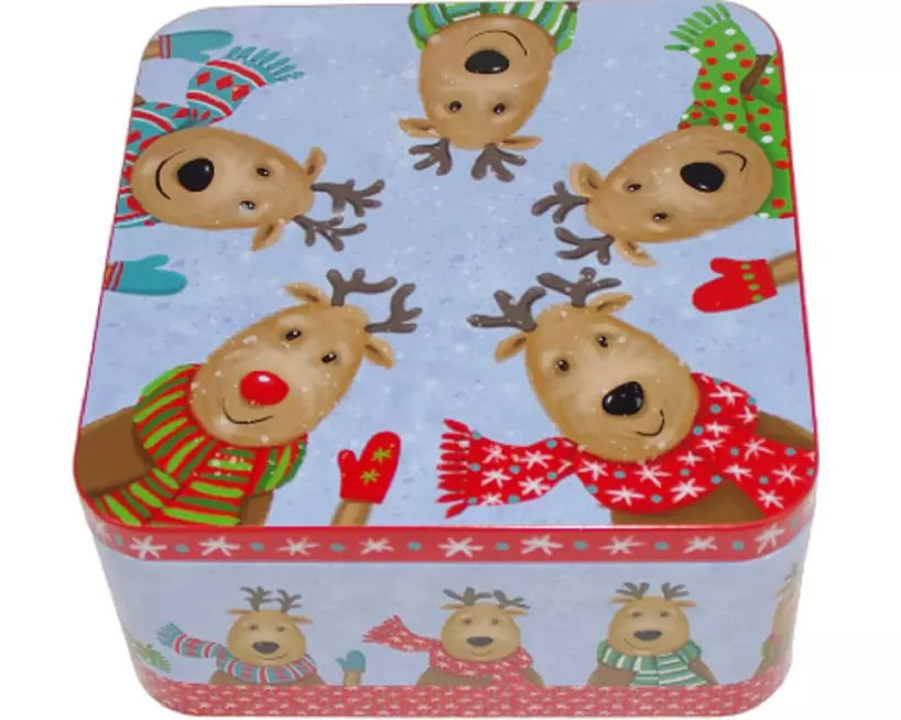 Gawol Guetzli-Dose Xmas Party 15 cm x 15 cm x 7.5 cm