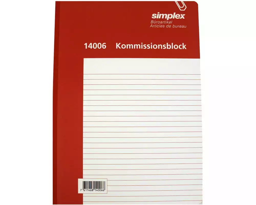 Simplex Durchschreibebuch A4 Kommissionsbuch
