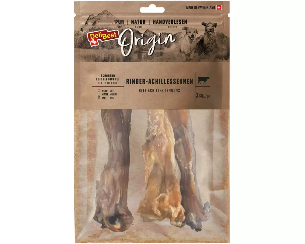 DeliBest Kausnack Origin Rinder-Achillessehnen 3 Stk.