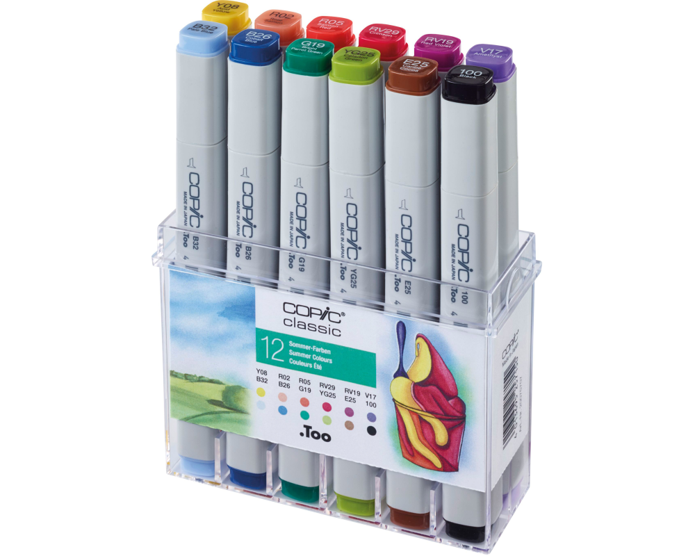 COPIC Marker Classic 20075707 Sommer-Farben, 12 Stück