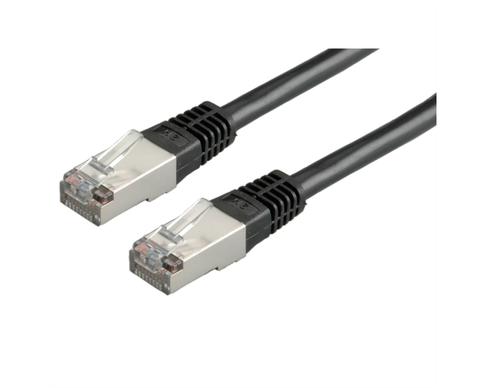 VALUE Patchkabel Cat.6 (Class E) S/FTP (PiMF), schwarz, 1 m