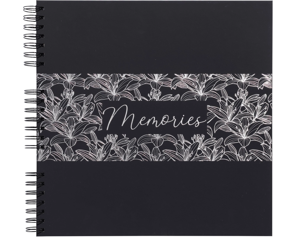 EXACOMPTA Spiralalbum Titane 32x32cm 16793E Schwarz 60 Seiten