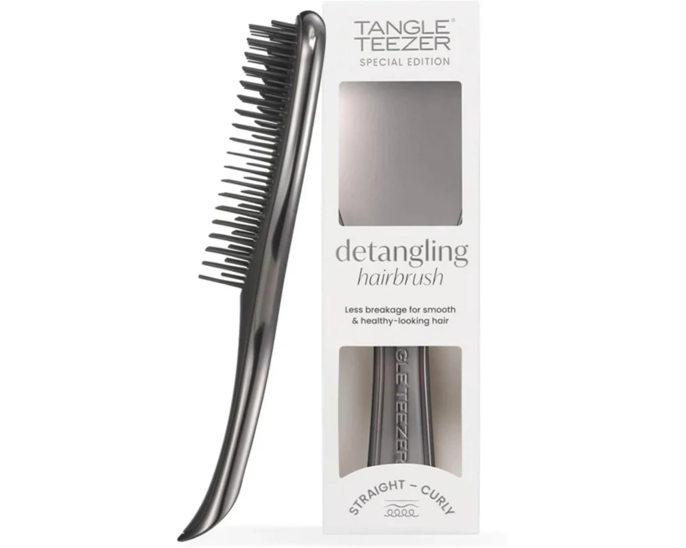 Herba Haarbürste TangleTeezer Wet Detangle Chrome Midnight Silver
