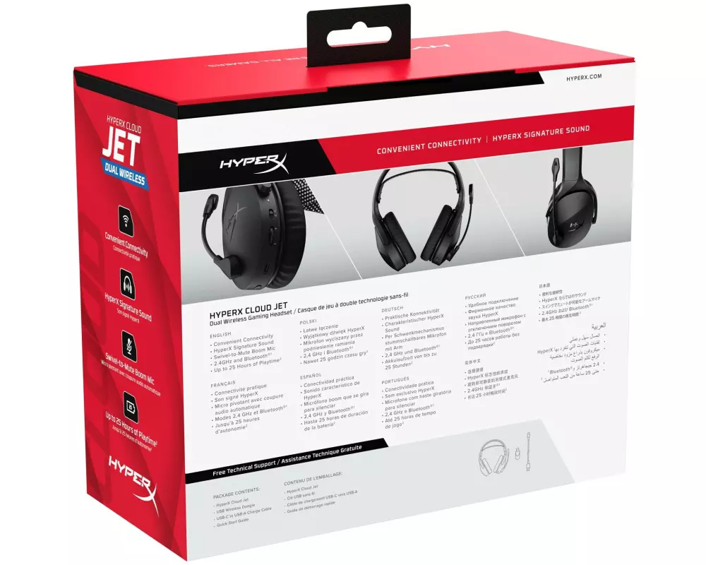 HyperX Gaming-Headset Cloud Jet kabellos Bluetooth Schwarz