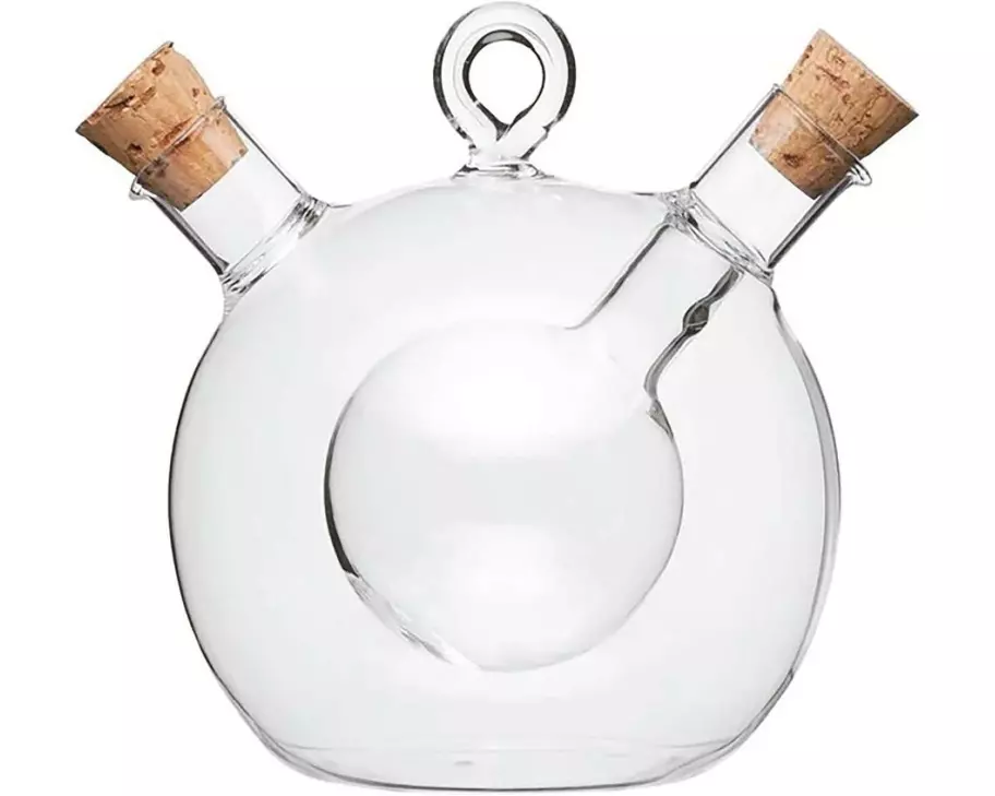 Paderno Glasflasche mit zwei Fächern 450 ml, 1 Stück, Transparent