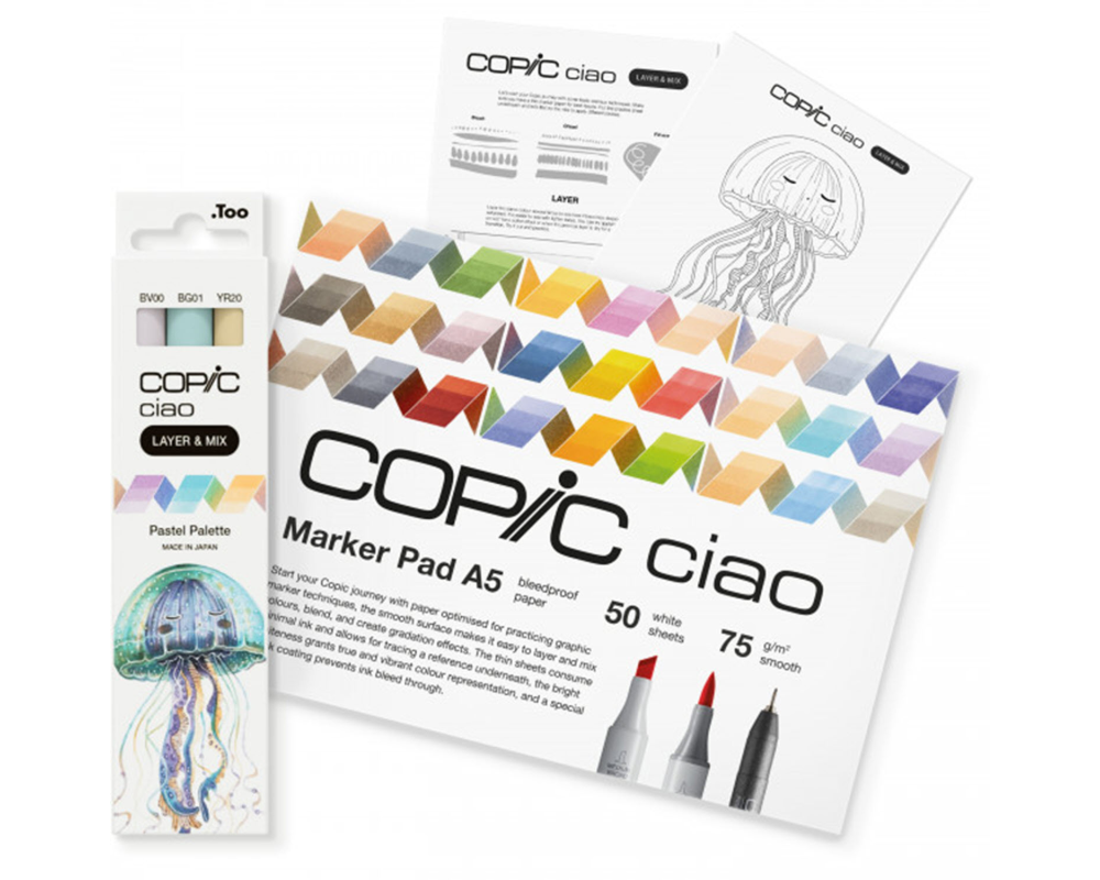 COPIC Marker Ciao Layer & Mix 220750201 Starter Set, Pastel