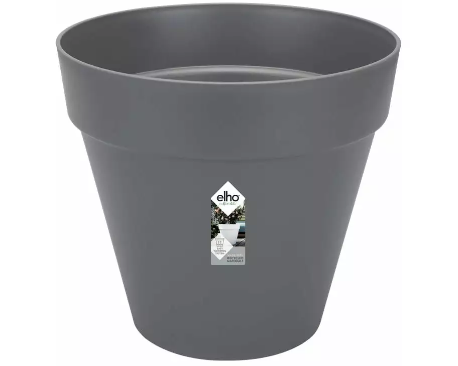 Elho Pflanzentopf Loft Urban Rund Rollen 60 cm Schwarz