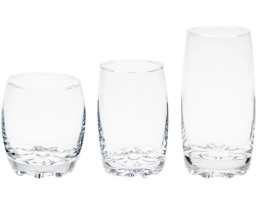 FURBER Trinkglas-Set 18-teilig, Transparent