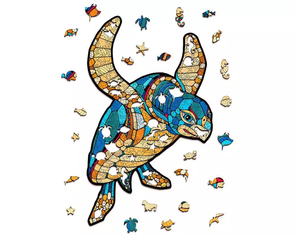 Eco Wood Art Holz-Puzzle Schildkröte 150 Teile