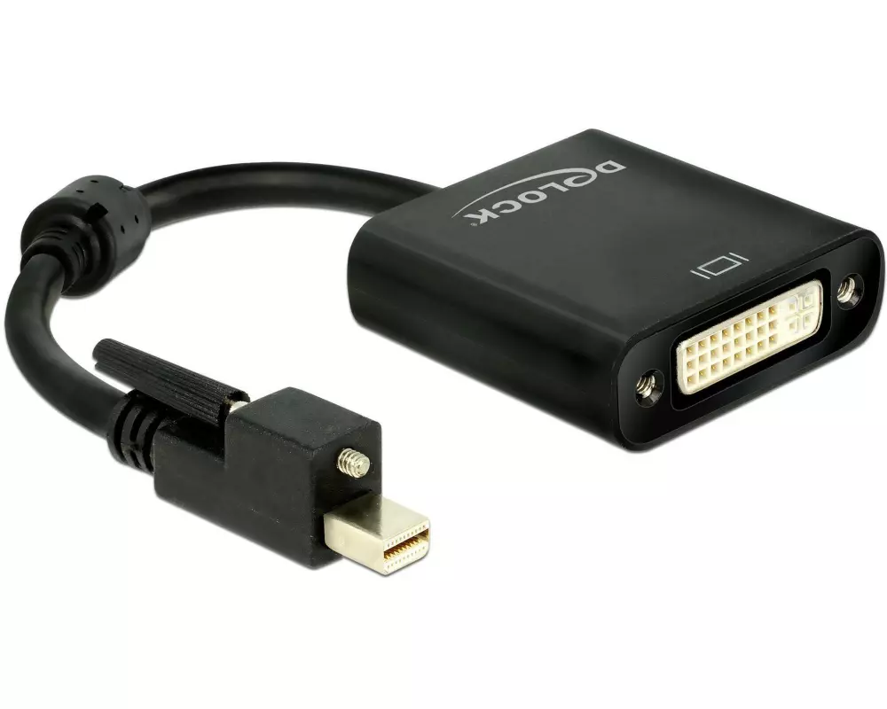 Delock Adapter Mini-DisplayPort – dVI, 4K, aktiv, verschraubbar