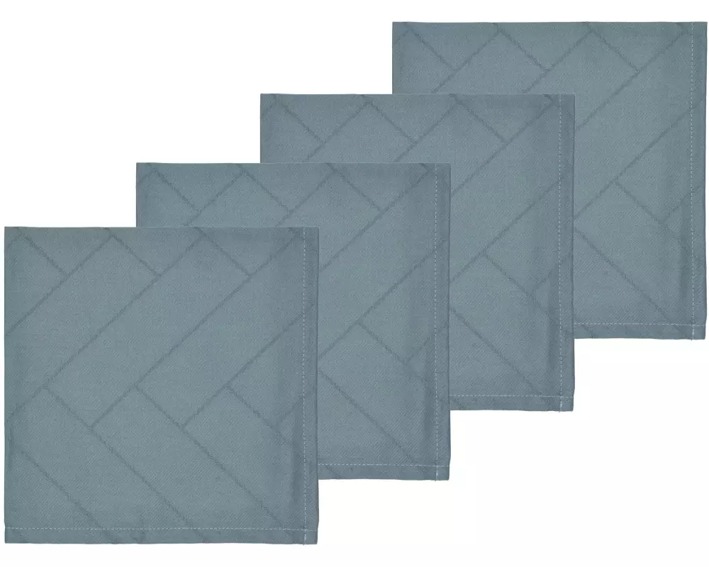 Södahl Stoffserviette Tiles 45 cm x 45 cm, 4 Stück, Atlantic