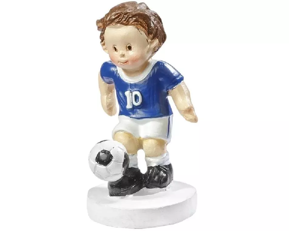 HobbyFun Mini-Figur Fussballer Blau/Weiss, 5 cm
