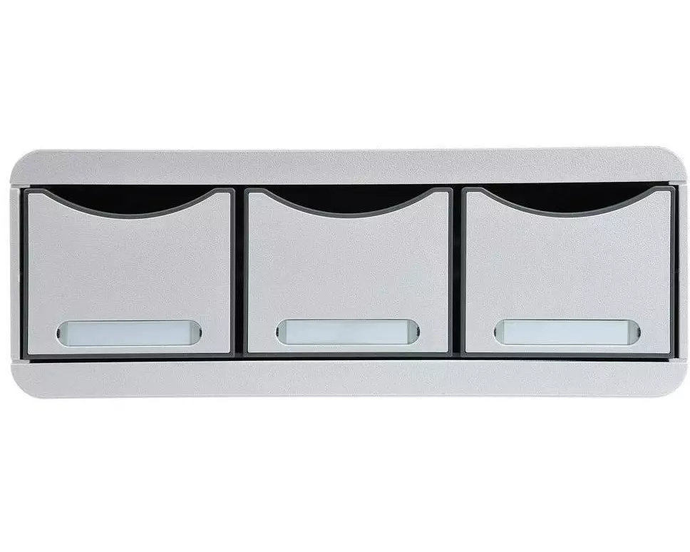Exacompta Schubladenbox Toolbox Maxi 3 Schubladen, Lichtgrau