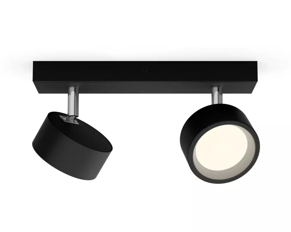 Philips Aufbauspot Bracia 2 x 5.5W 2700K Schwarz