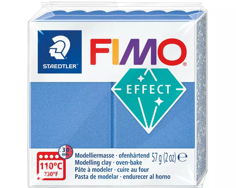 Fimo Modelliermasse Fimo effect 57g Blau metallic