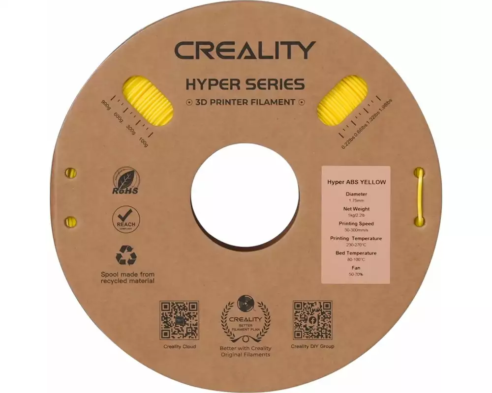 Creality Filament Hyper ABS Filament Gelb/Grau 1.75 mm 1 kg