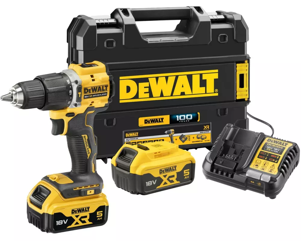DEWALT Akku-Schlagbohrschrauber DCD100YP2T-QW 18 V Kit