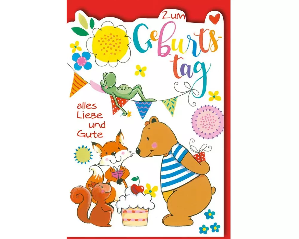 Braun + Company Glückwunschkarte Kindergeburtstag 11.5 x17 cm, inkl. Couvert