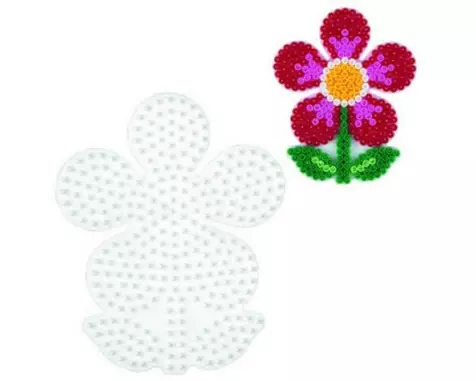 Hama Bügelperlen Platten Midi-Blume Weiss
