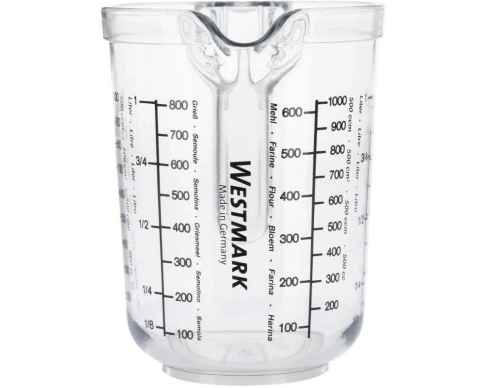 Westmark Messbecher Messkanne Gerda, 1 l 10 dl, Transparent