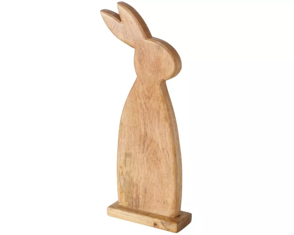 Boltze Aufsteller Hase Nesli 45.9 cm, Mangoholz