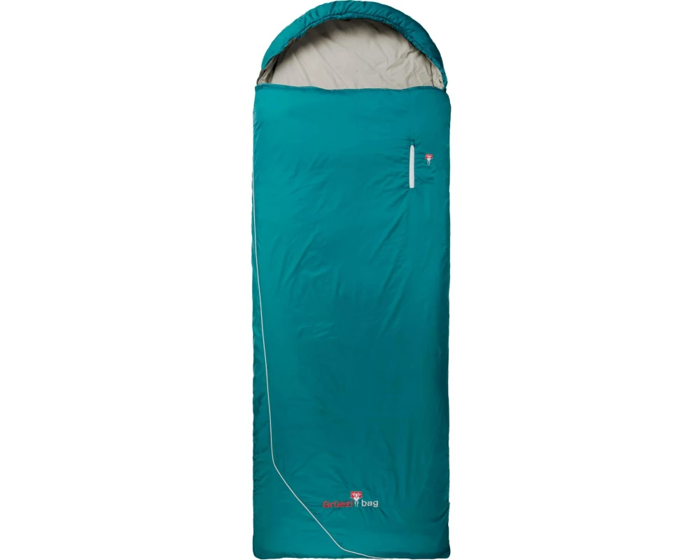 Grüezi Bag Schlafsack Wolle Camp Comfort 4 °C R 185 cm, Türkis