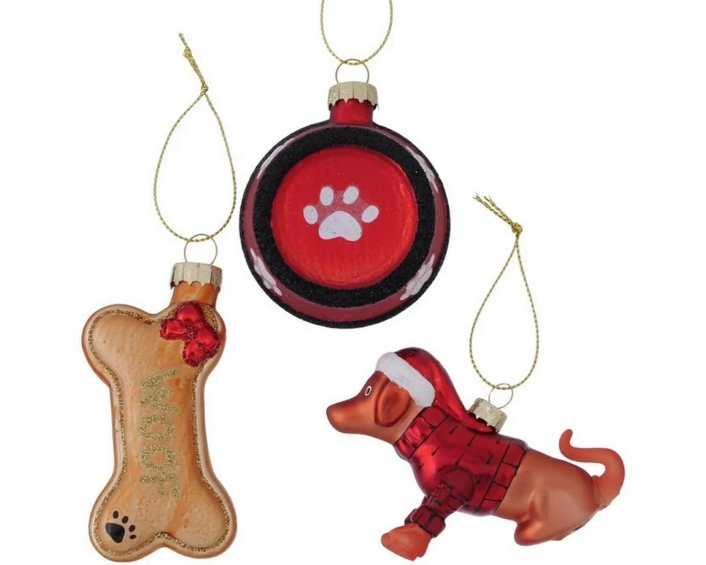 Boltze Weihnachtsschmuck Doglover Gold/Rot