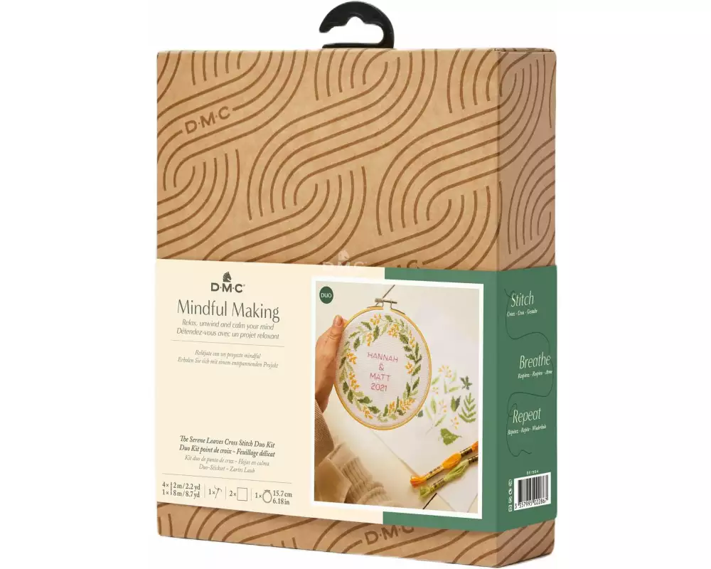 DMC Stickset Mindful Making Duo Blumenkranz, Ø 15.7 cm