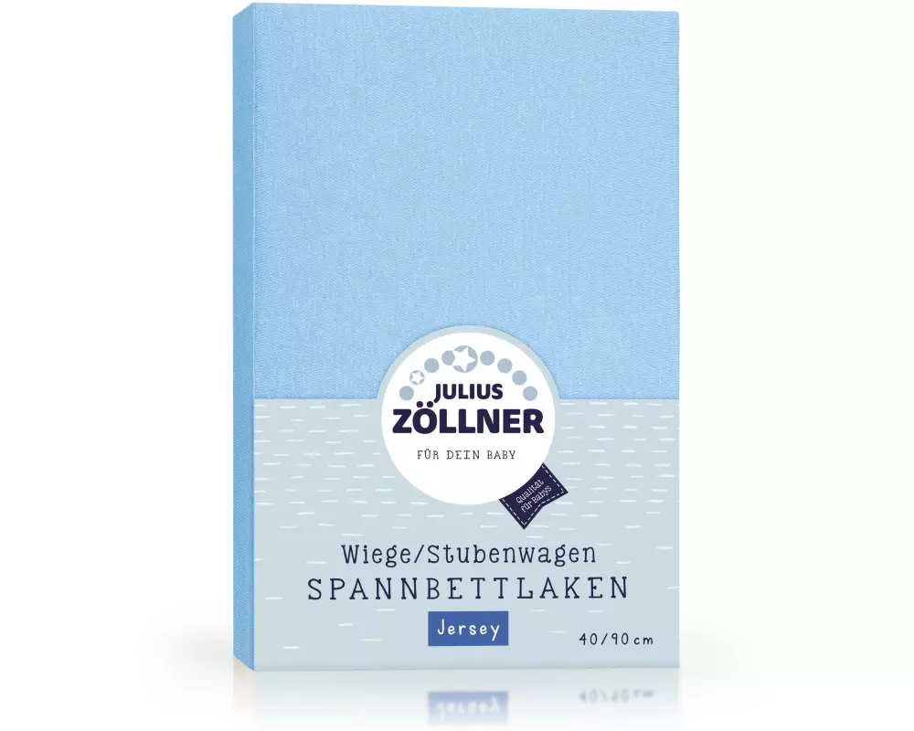 Julius Zöllner Fix-Leintuch Jersey 90 x 40 cm, Hellblau