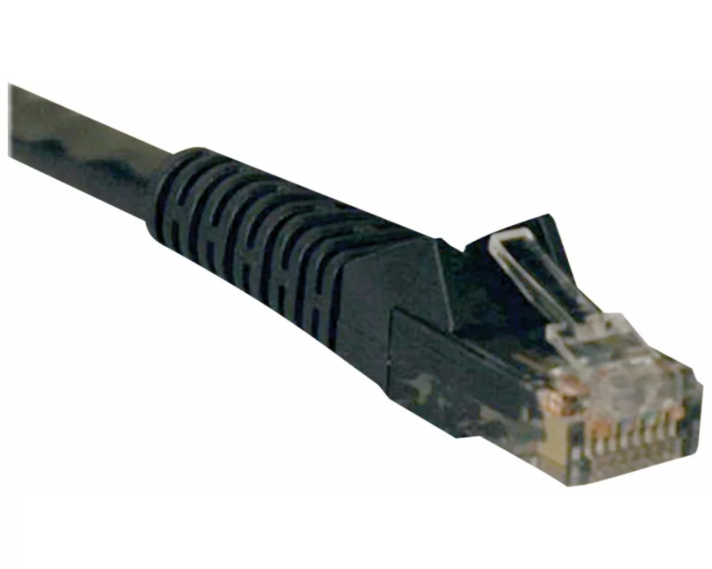 EATON TRIPPLITE Cat6, Gigabit, Snagless, Molded, UTP Ethernet Cable, RJ45, M/M, Black, 6ft. 1.83m