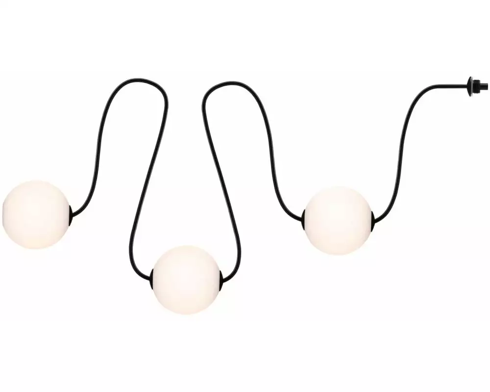 Paulmann LED Lichterkette Plug & Shine Naima 1.71 m, WW, Schwarz