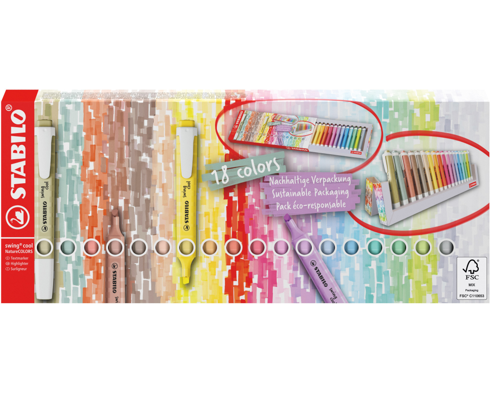 STABILO Textmarker Swing Cool NatureCOLORS