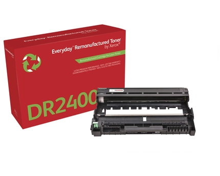 Xerox Everyday Mono Drum Remanufactured by compatible with Brother DR2400, Standard capacity. Type: Compatible, Brand compatibility: Brother, Compatibility: Brother HL-L2350|Brother HL-L2310|Brother DCP-L2530|Brother MFC-L2750|Brother DCP-L2550|Brother.... Weight: 710 g. Package width: 230 mm, Package depth: 360 mm, Package height: 100 mm. Products per master (outer) case: 5 pc(s)