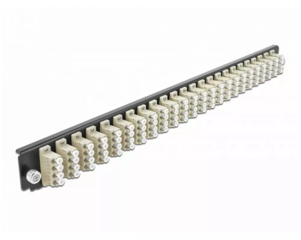 Delock Verteilerplatte Frontblende 24 Port LC Quad OM2 MM beige