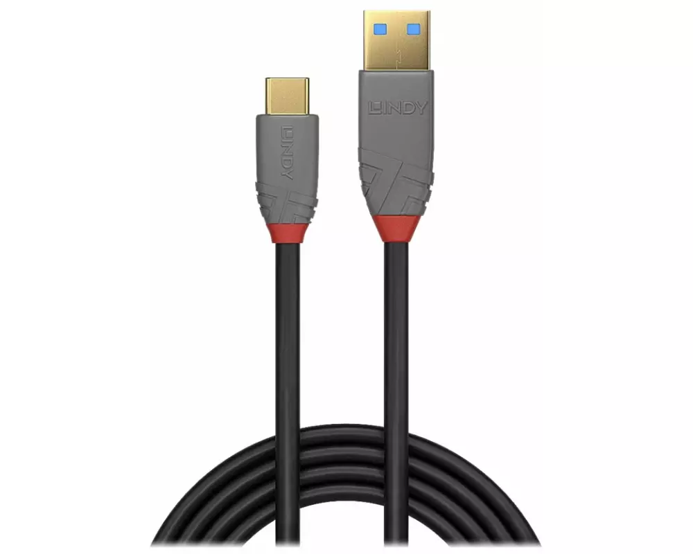 LINDY Anthra Line USB Cable, USB 3.1, USB/A-USB/C M-M, 1.5m
