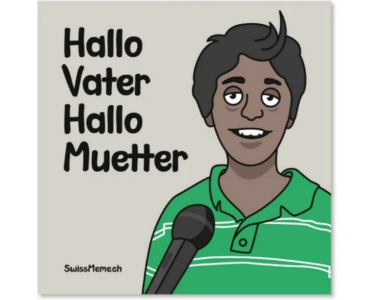 Swissmeme Mini Büchlein Hallo Vater, Hallo Mütter