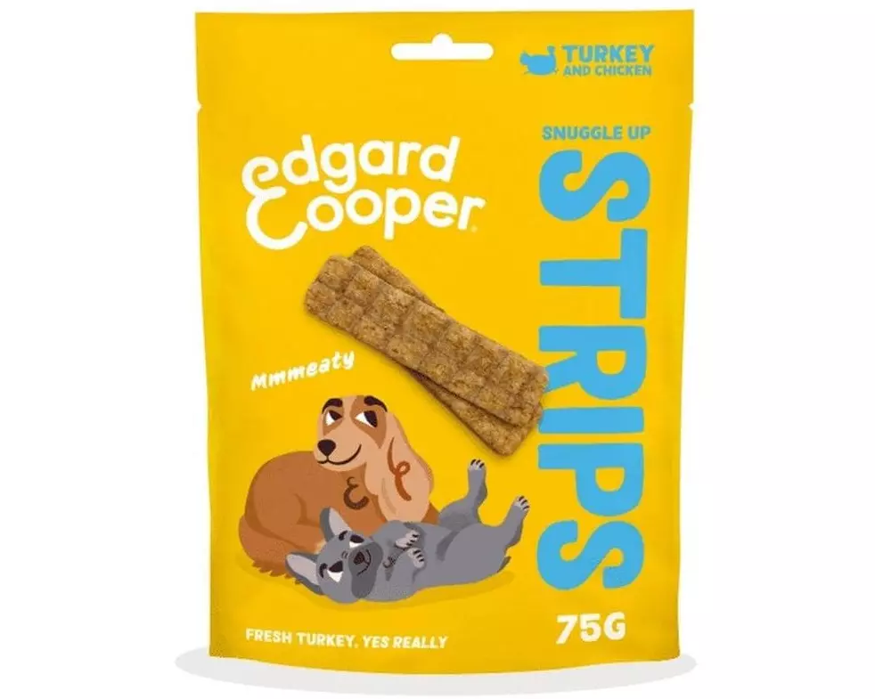 Edgard & Cooper Leckerli Strips Truthahn & Huhn, 75 g