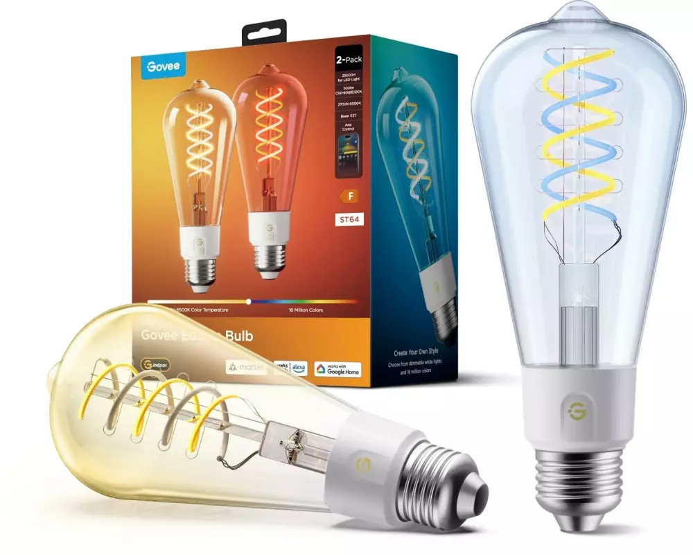 Govee Edison Bulb ST19 E27 Smarte LED-RGBICWW-Lichtleisten